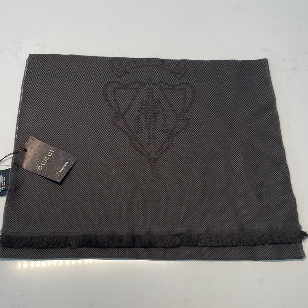 Gucci Herringbone Wool scarf
